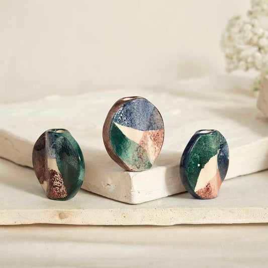 Mini Vase Ovni - Tricolore